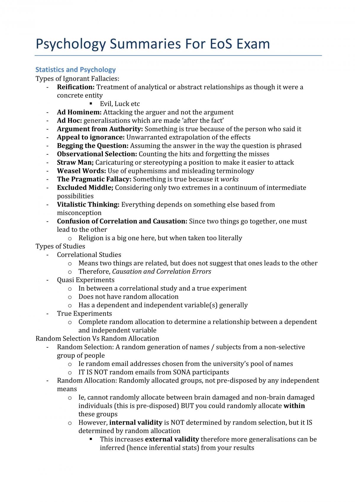 Lecture Summaries - Page 1