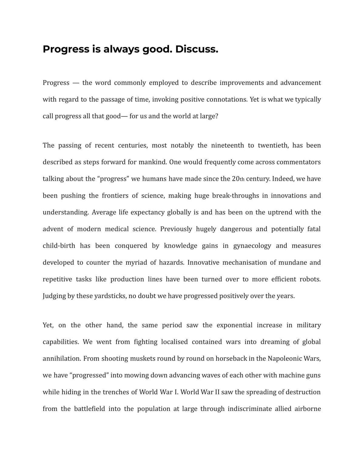 'Discuss' question types - Page 1