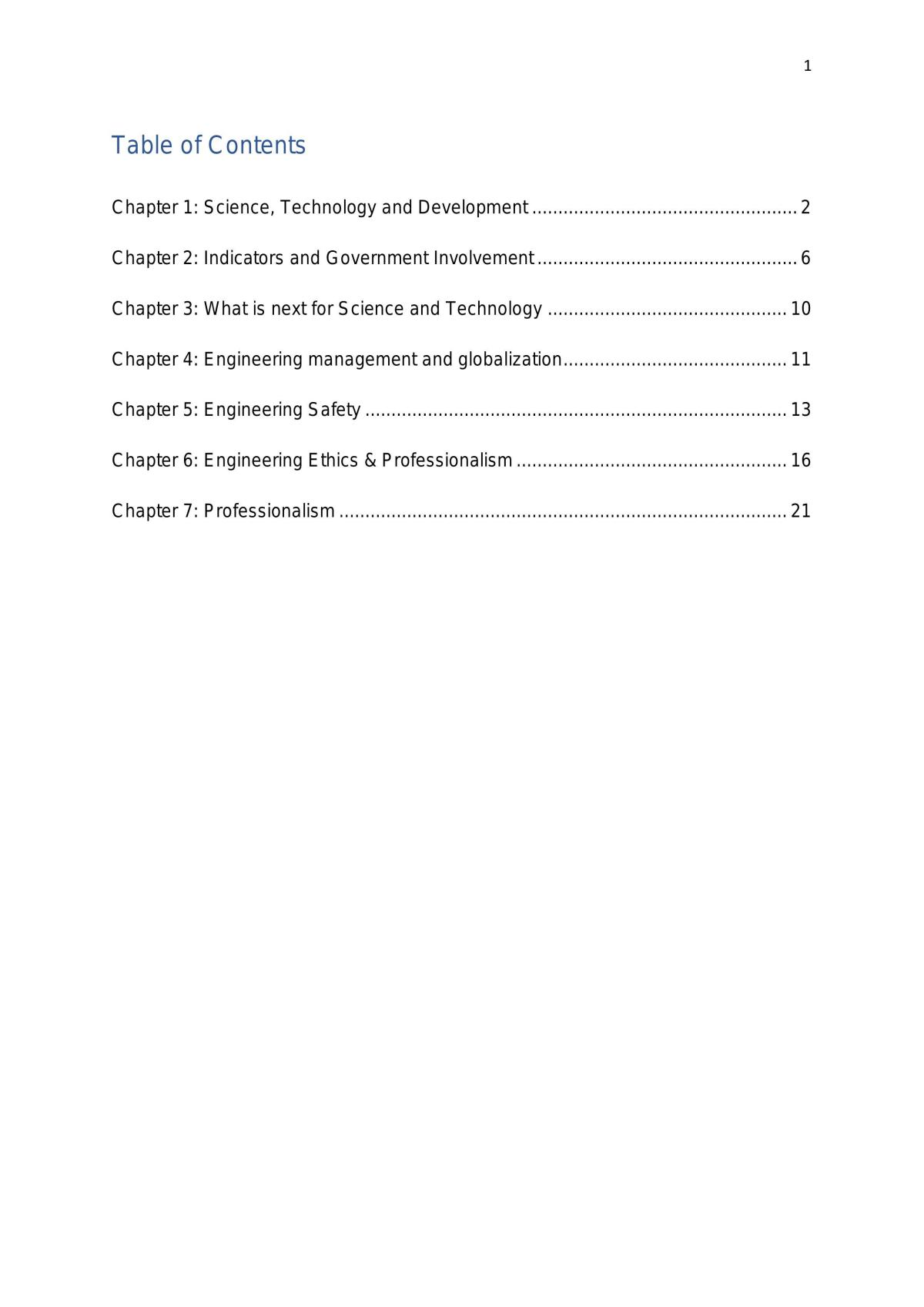 Engineers in Society Note - Page 1