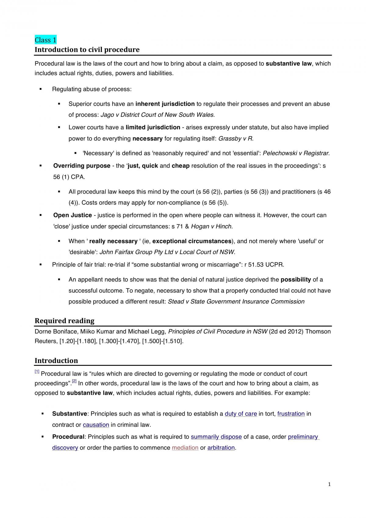 Exam Notes - Page 1