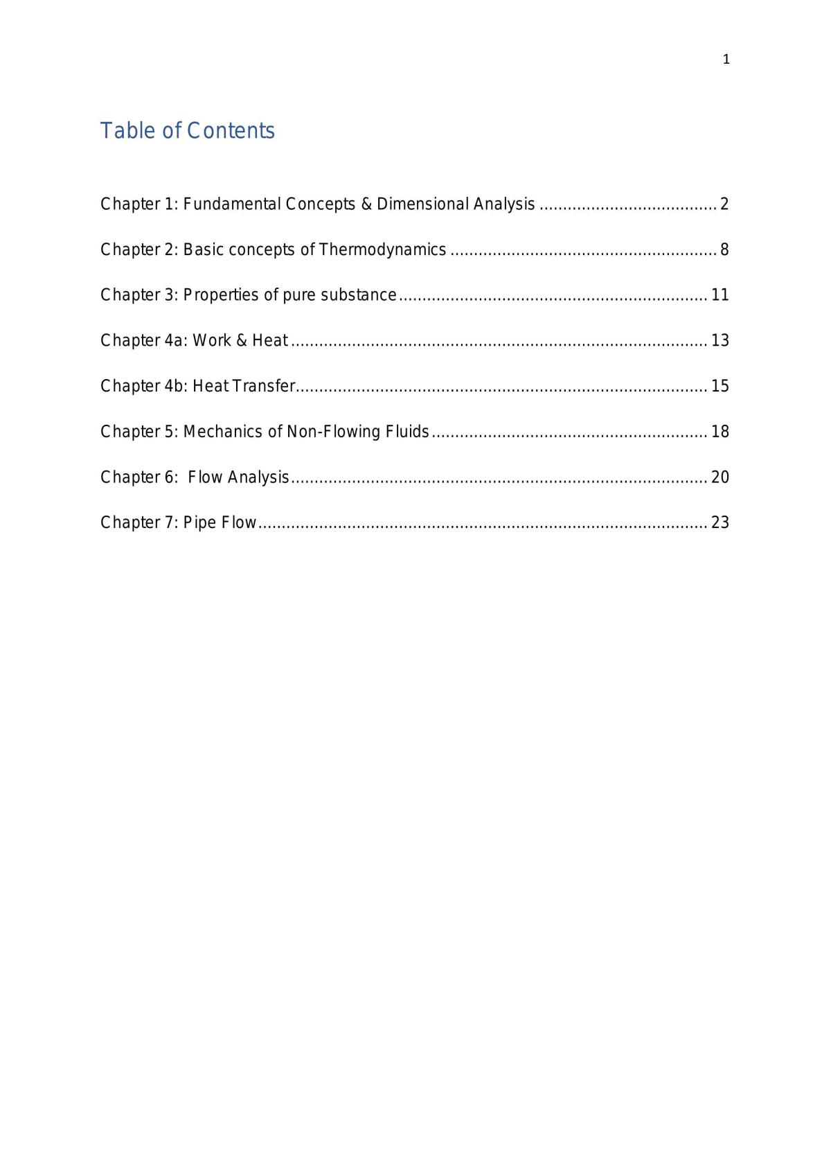 Thermo Fluids Science Note - Page 1