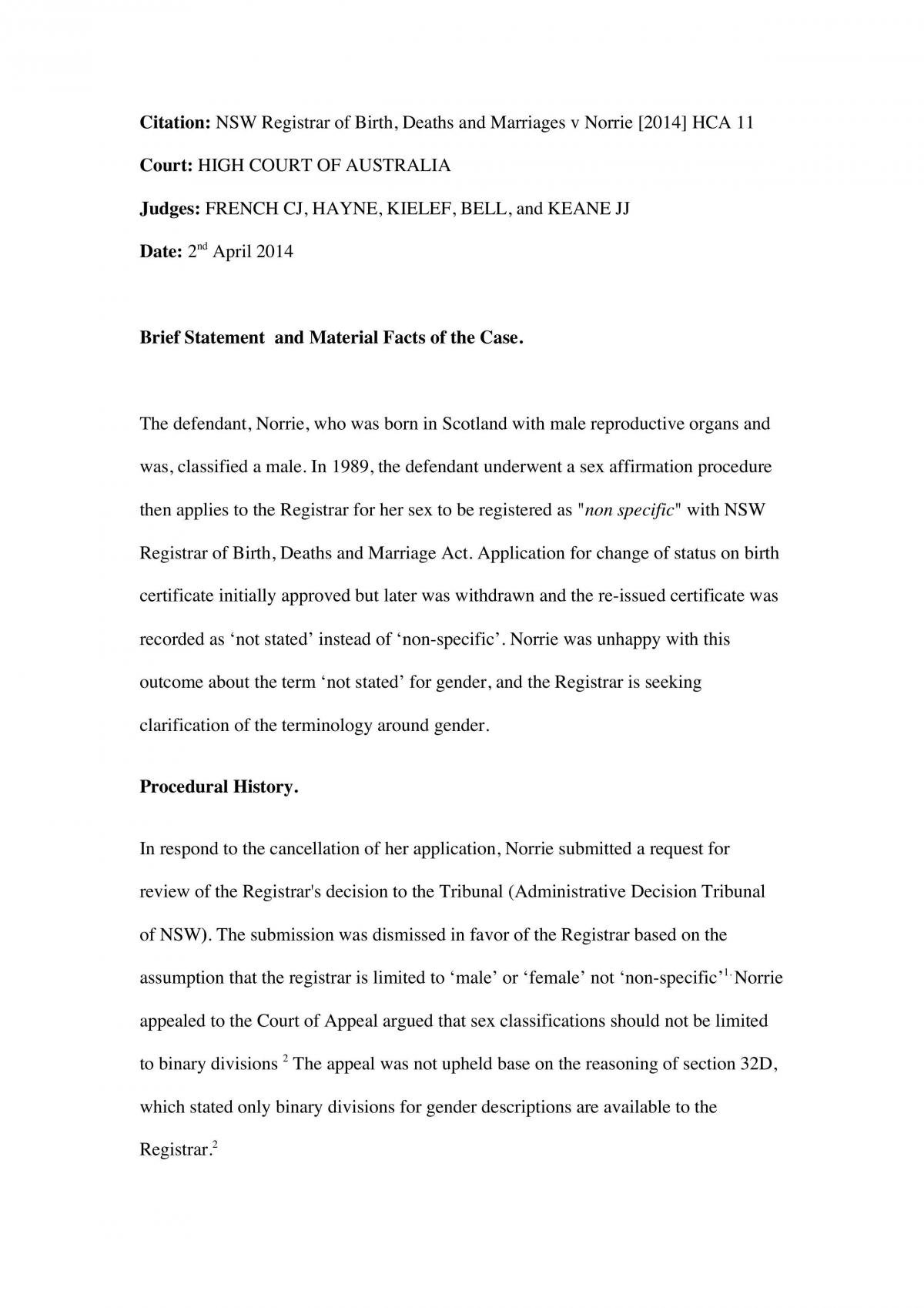 Case Analysis - Page 1