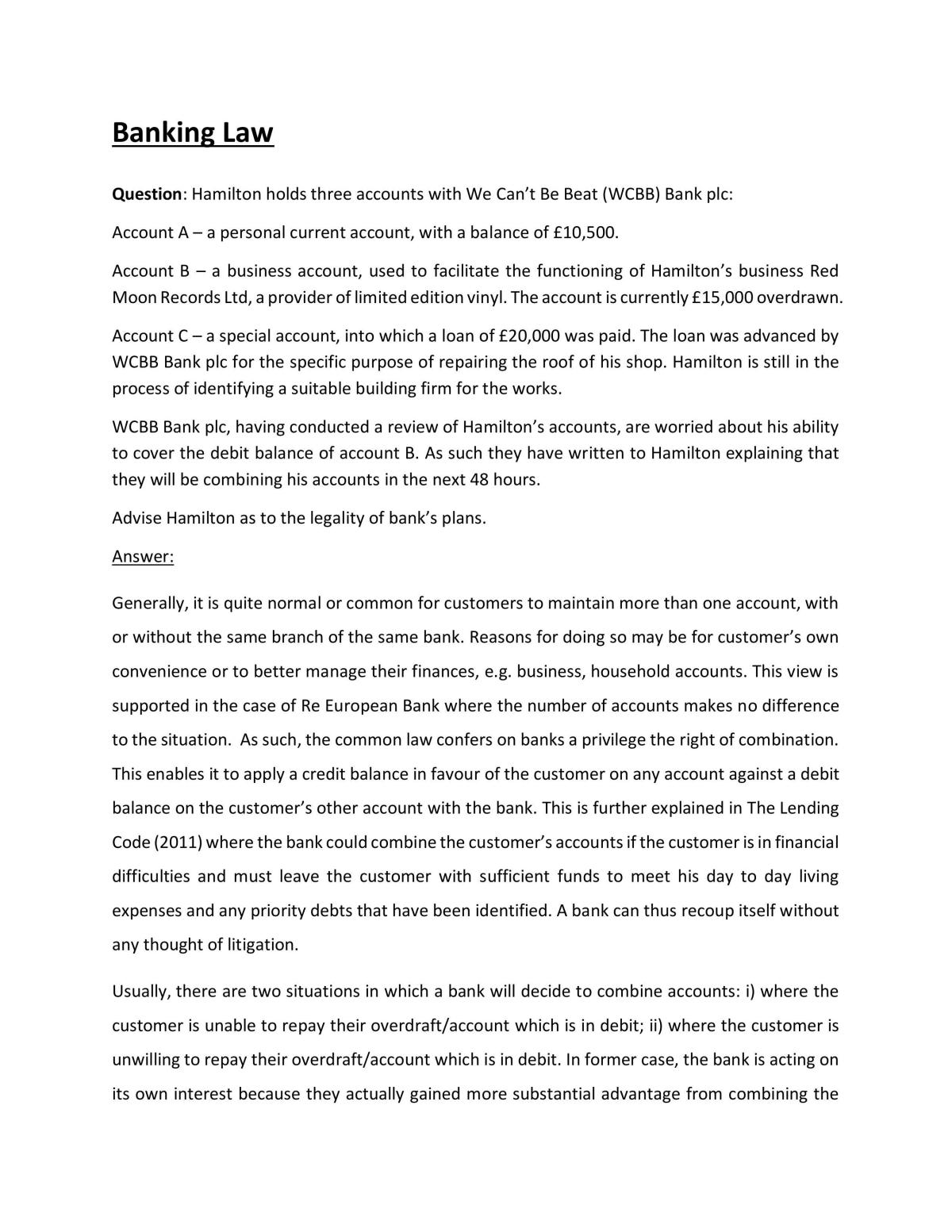 Competition Law essay - Page 1