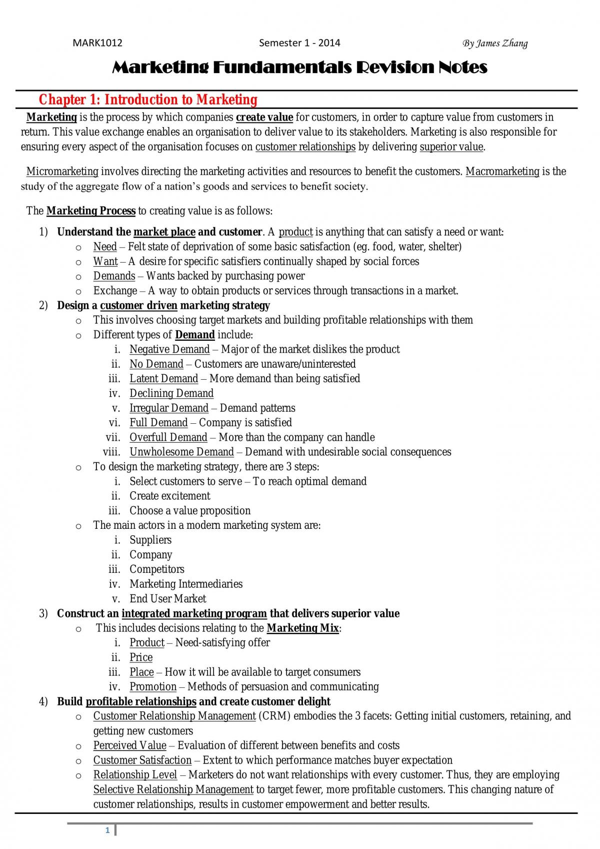MARK1012 Notes - Page 1