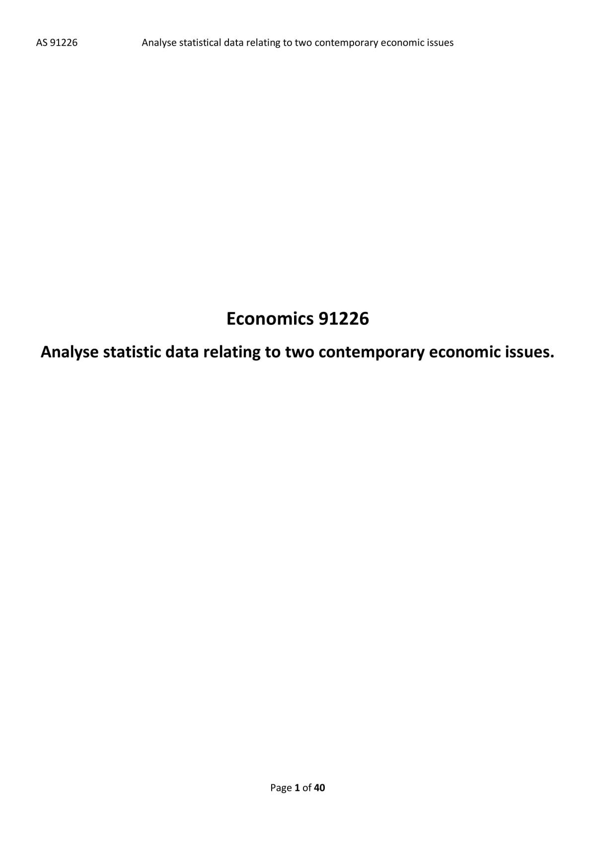Economics 91226 - Page 1