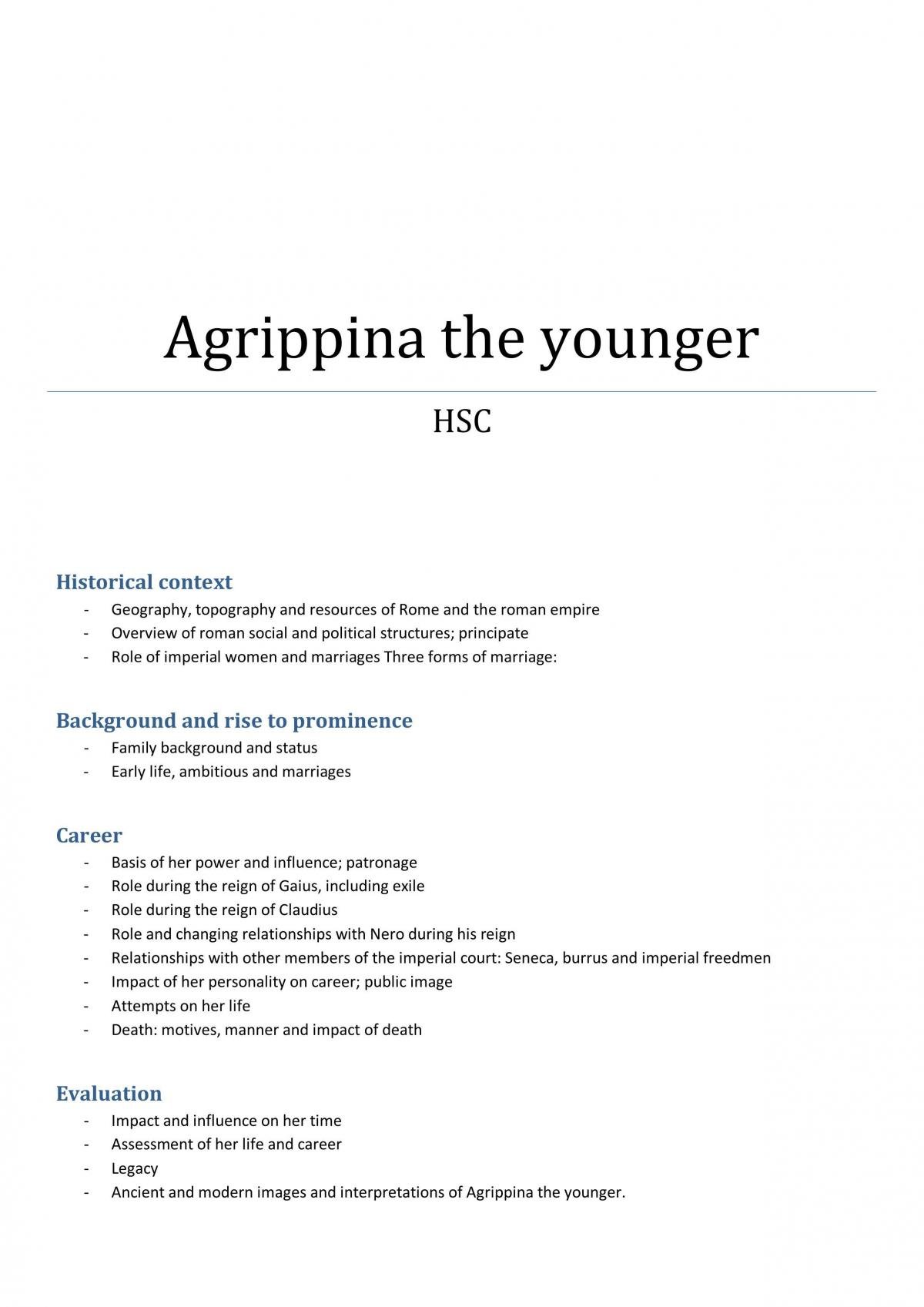 Agrippina the Younger  - Page 1