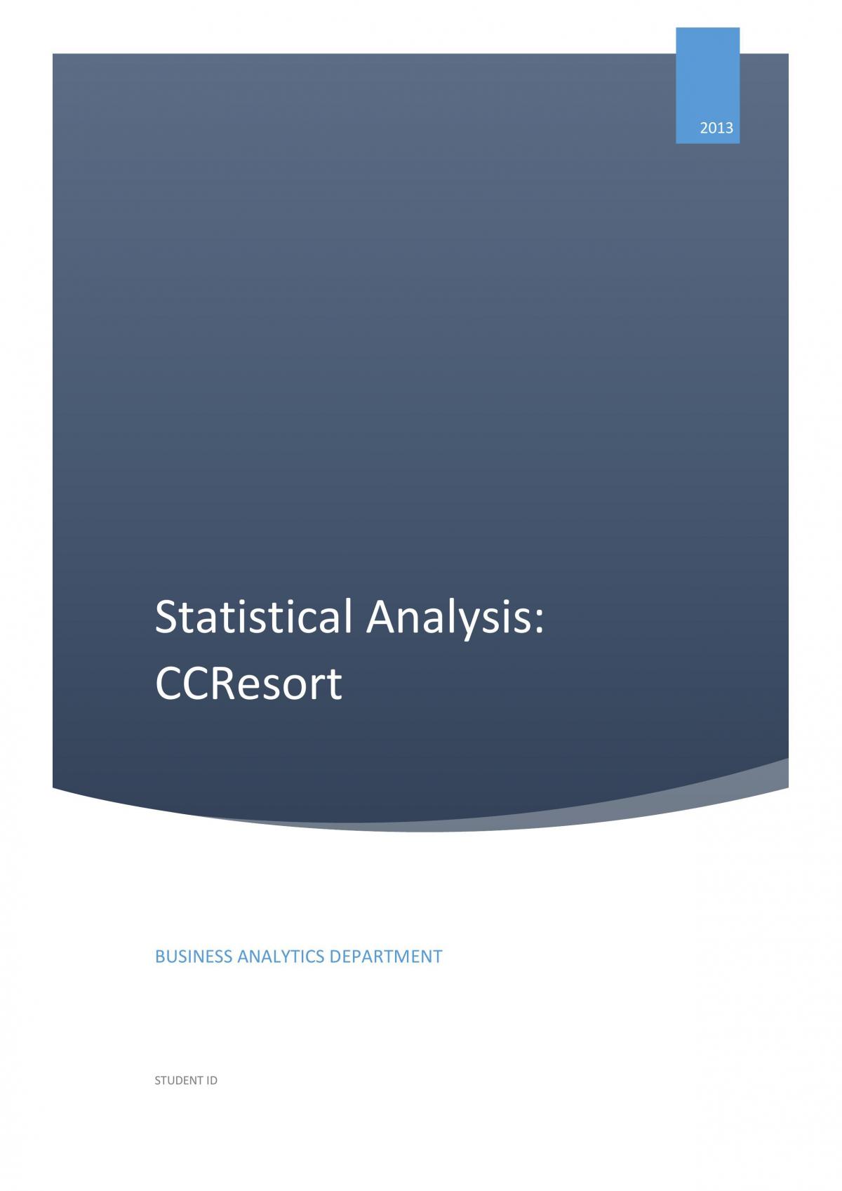 Statistical Analysis - Page 1