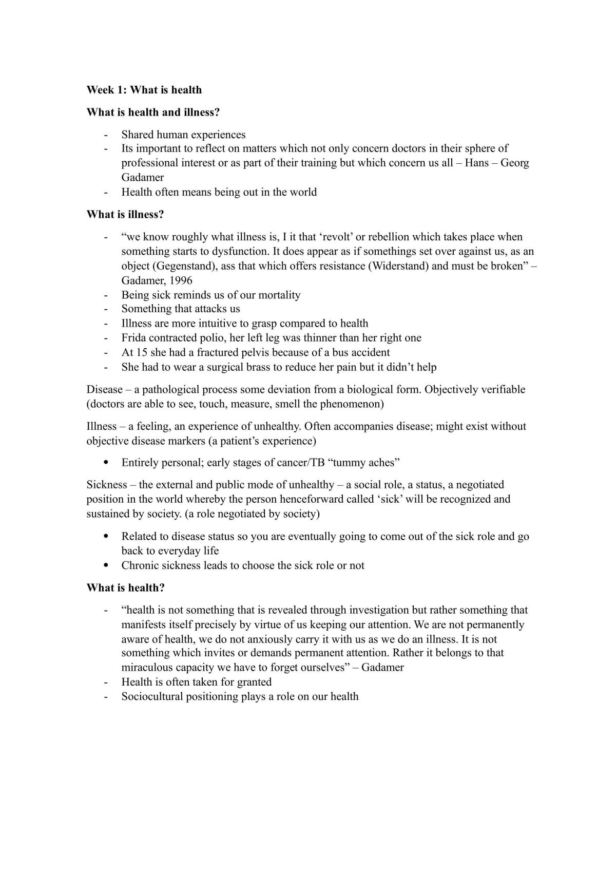 Study Guide for Introduction to Health Studies - Page 1