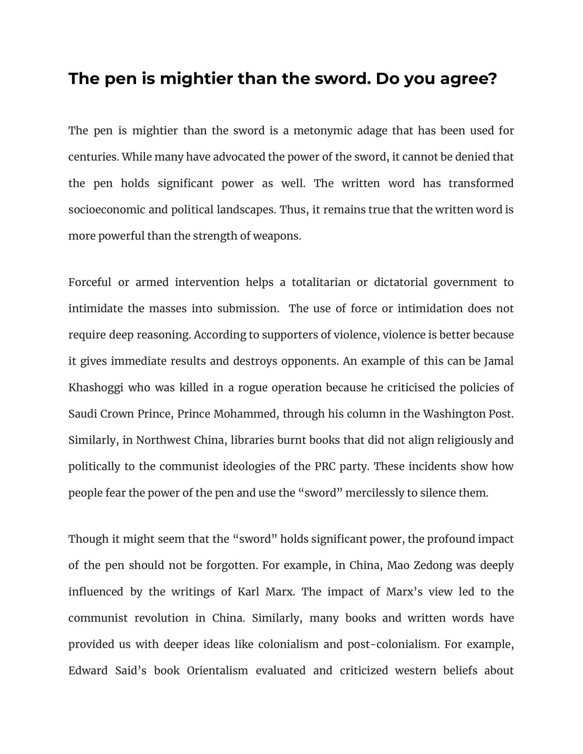 Philosophy theme essay - Page 1