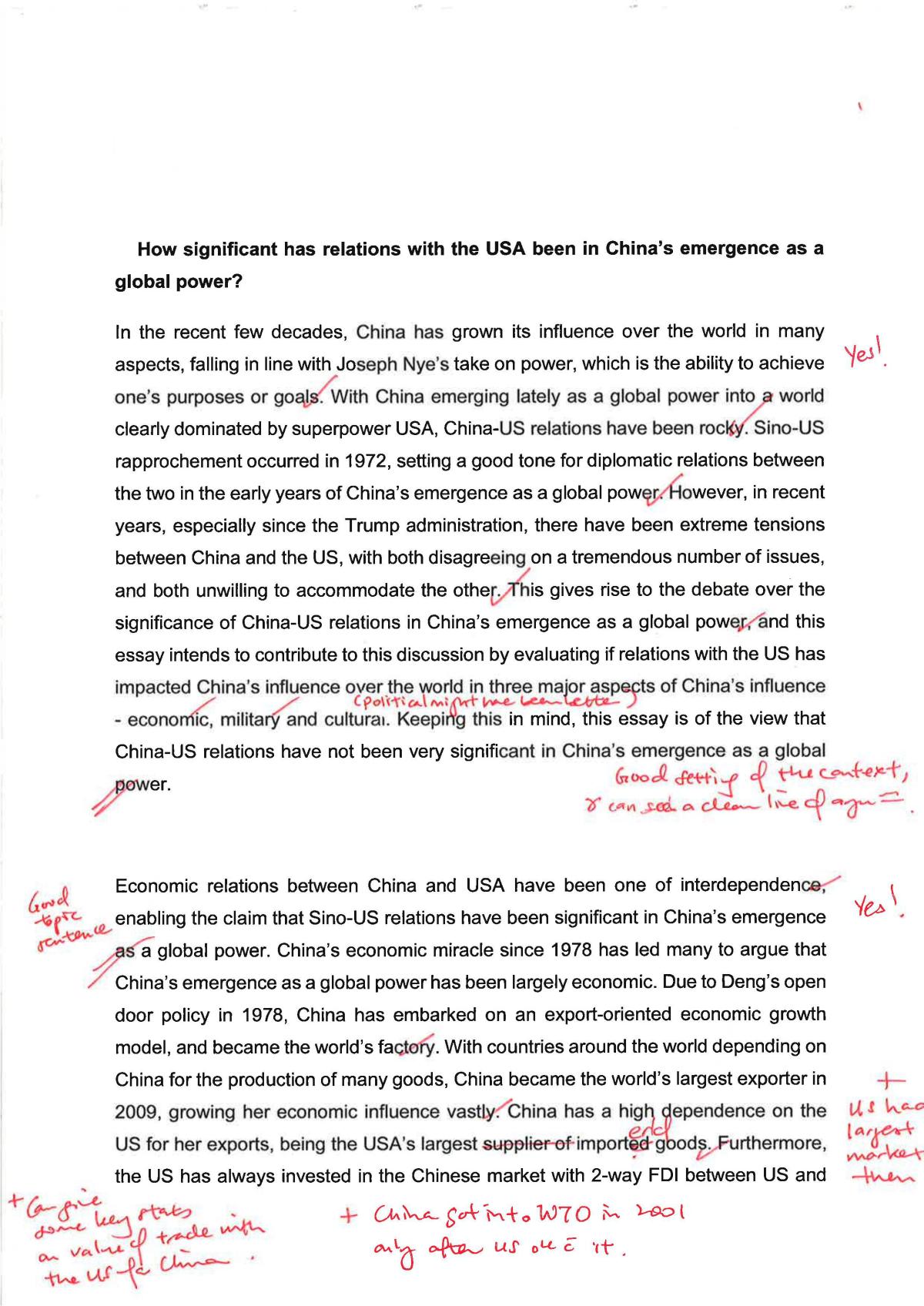usa vs china essay