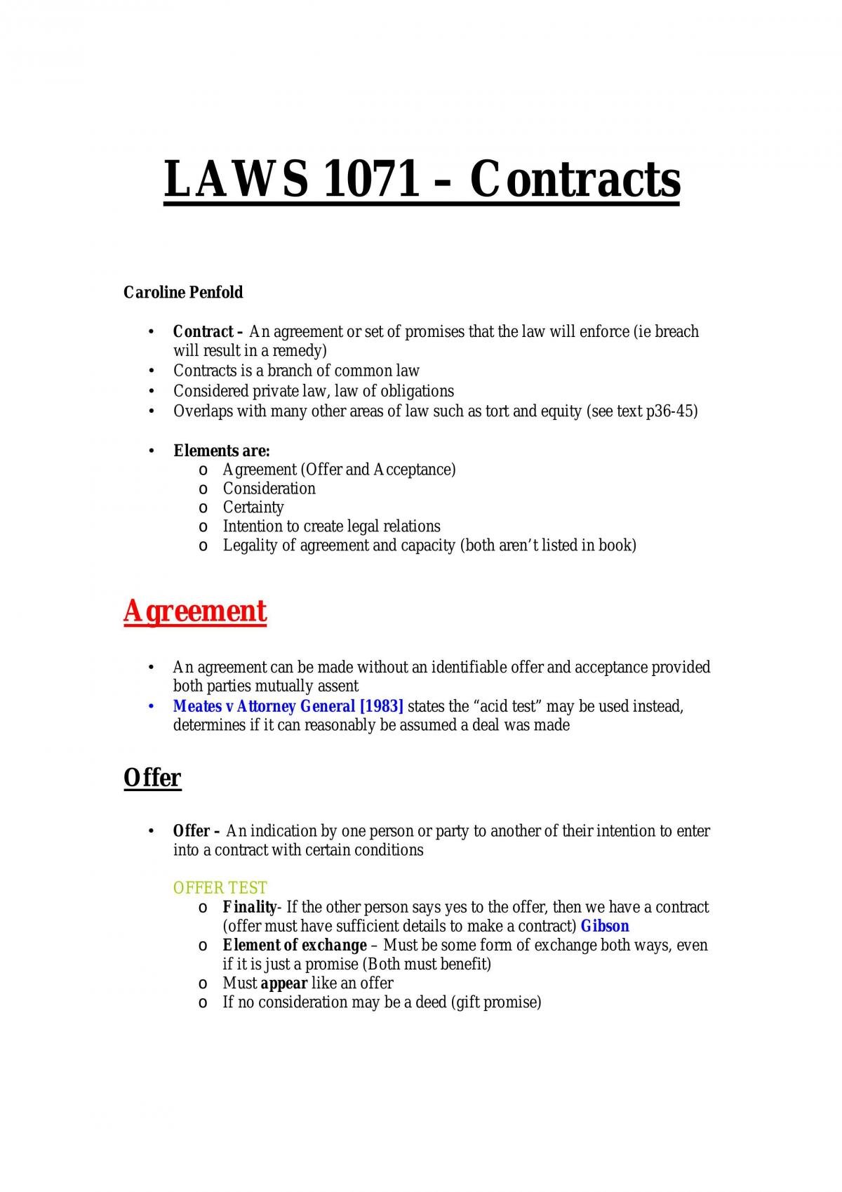 Contracts Notes Session 1 - Page 1