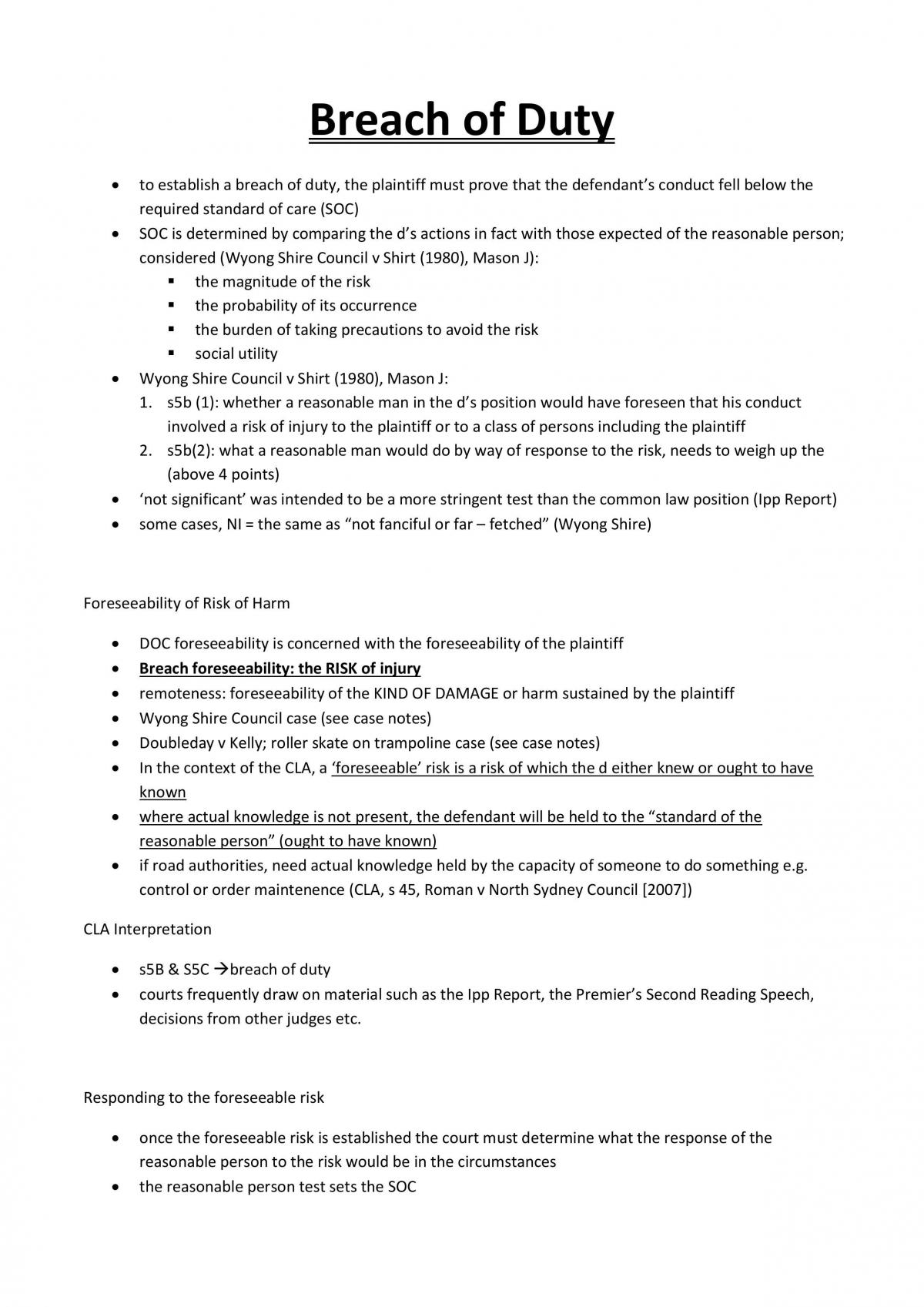Finals Course Summary - Page 1