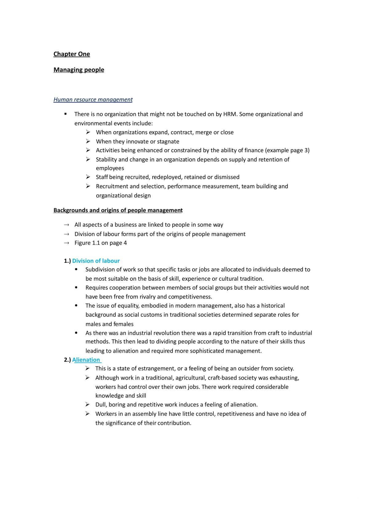 Human Resources IIA Notes - Page 1