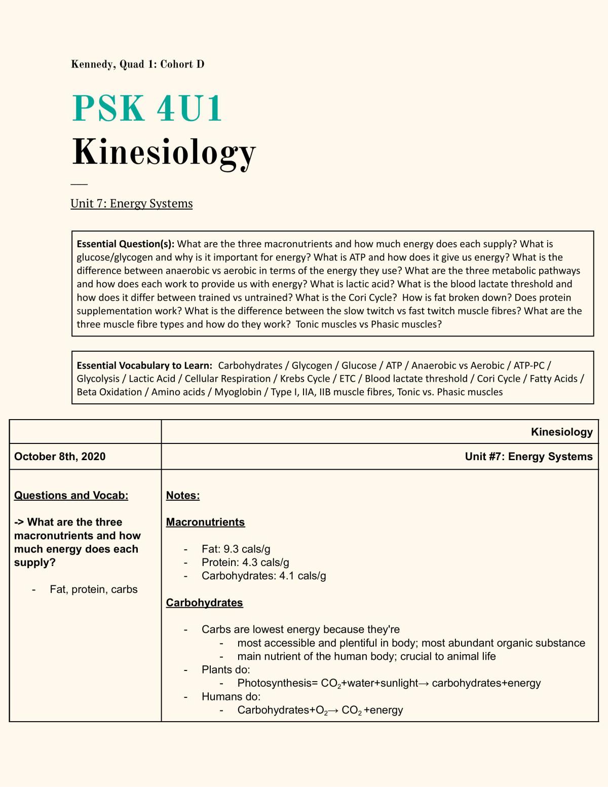 Unit 7: Energy Systems - Page 1