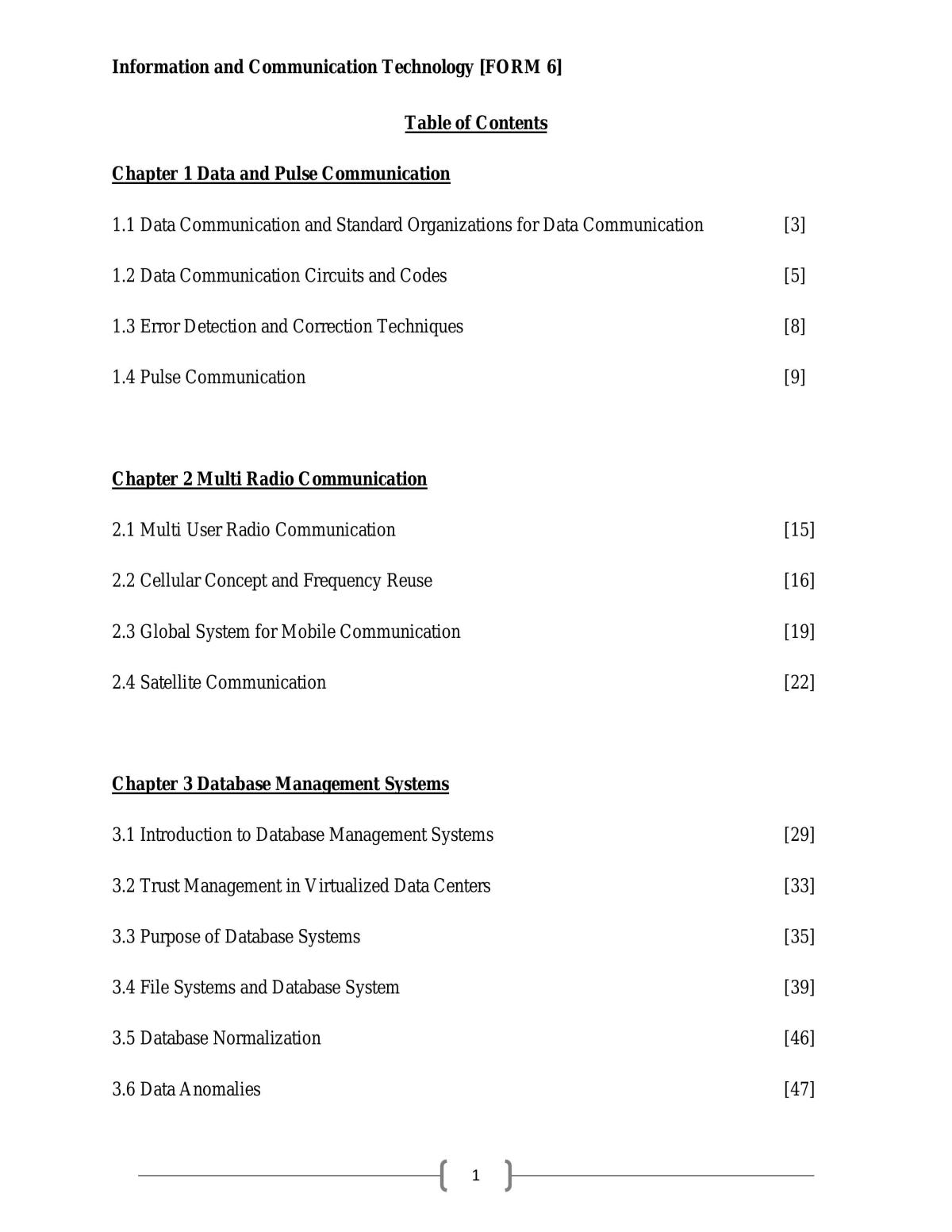 Information and Communication Technology Form 6 - Page 1