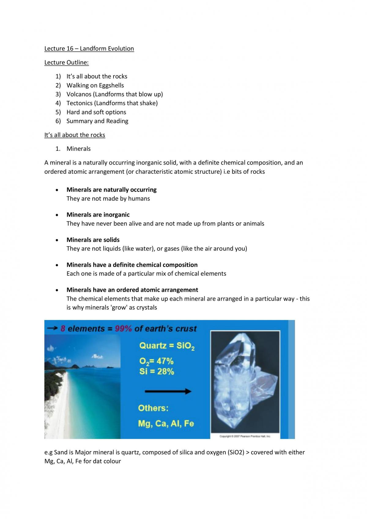 Lecture 16 - Landform Evolution  - Page 1