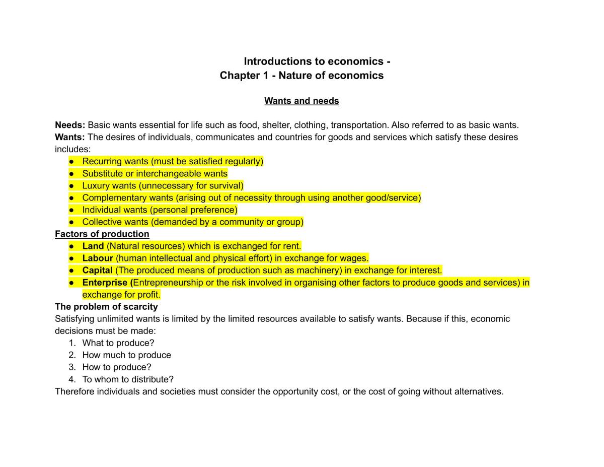 Year 11 Prelim Notes (Highlighted for Syllabus) - Page 1
