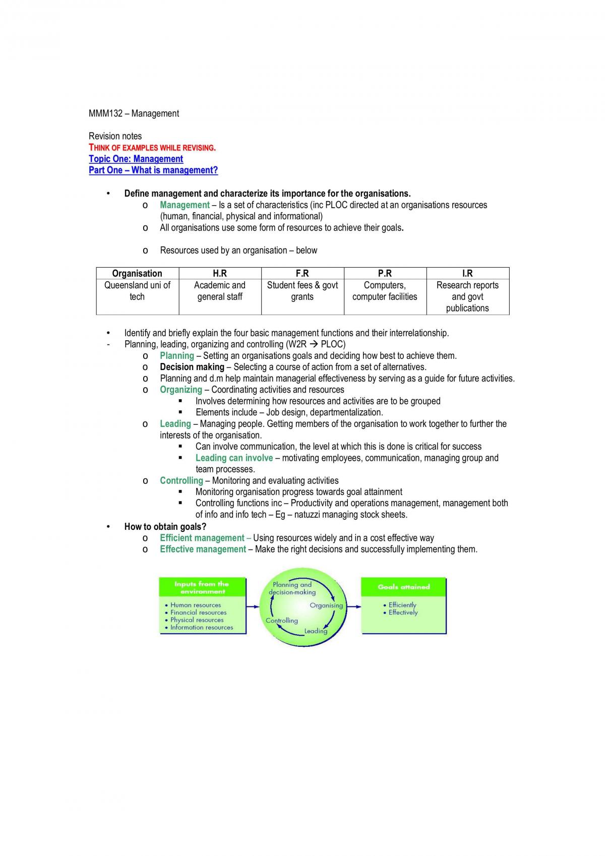 Notes For Management - Page 1