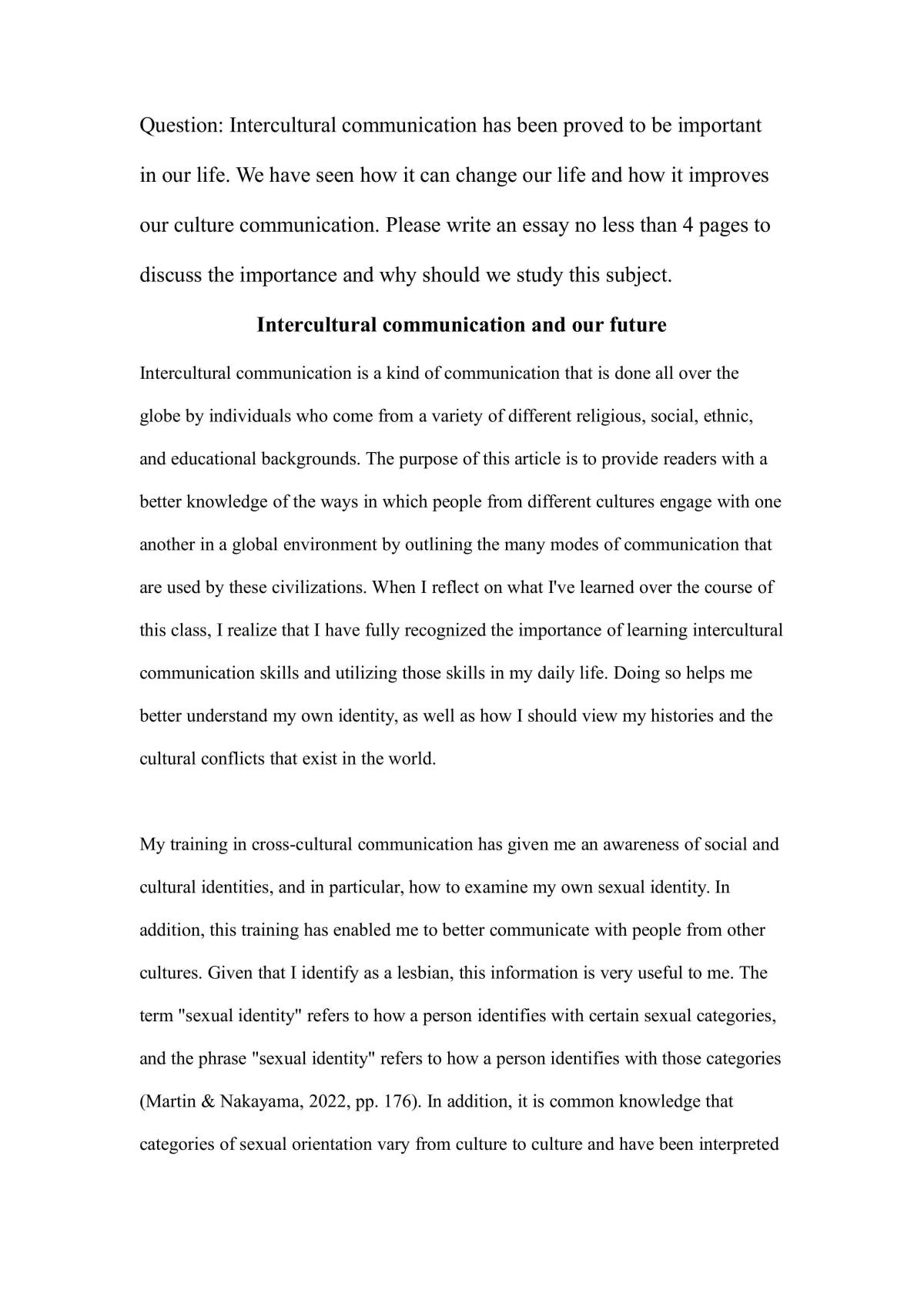 Intercultural communication and our future - Page 1