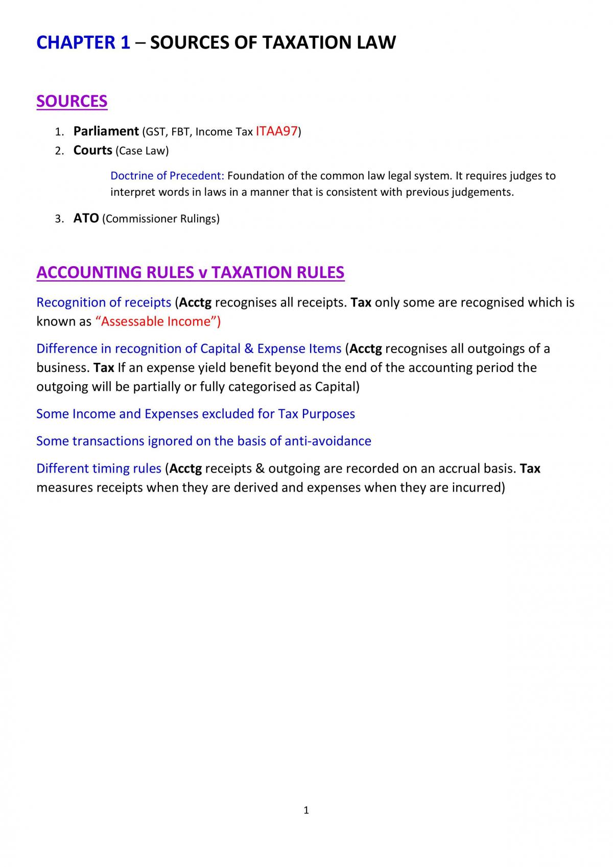 Taxation Law Mid Examination Notes - Page 1