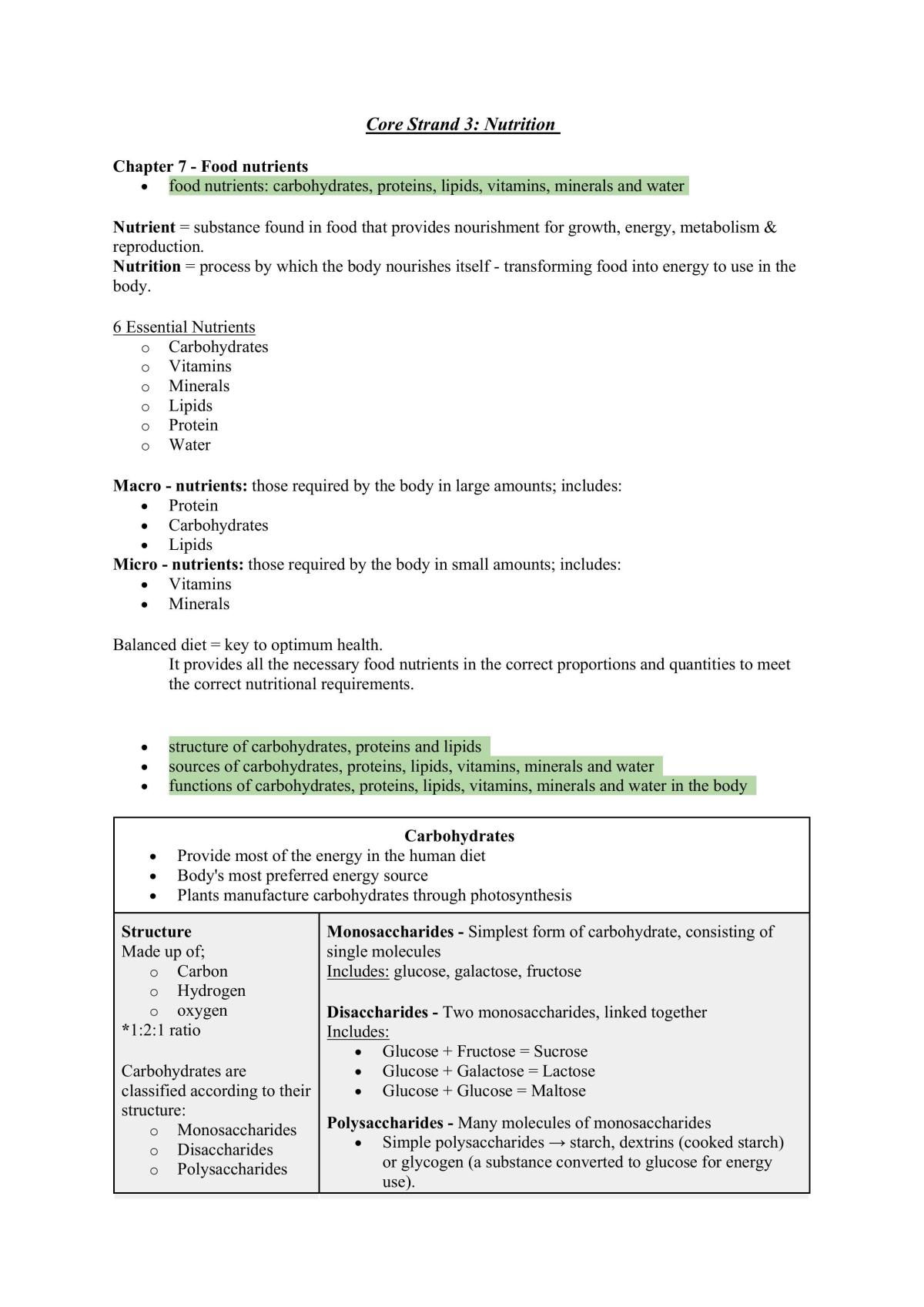 Core Strand 3 Notes - Page 1