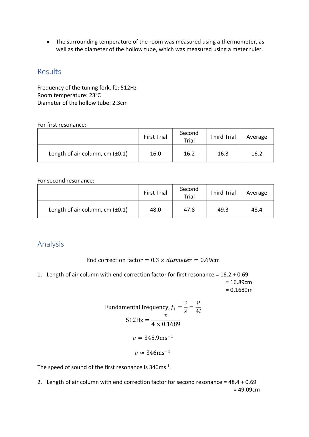 Speed of Sound report - Page 3