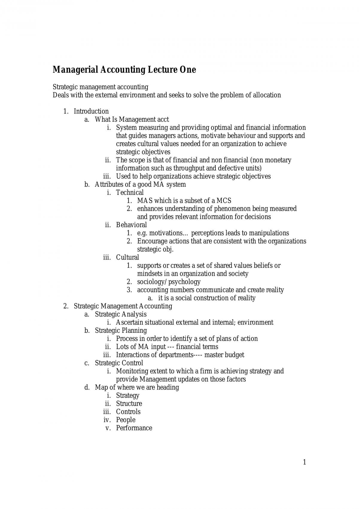 Management Accounting B - Page 1