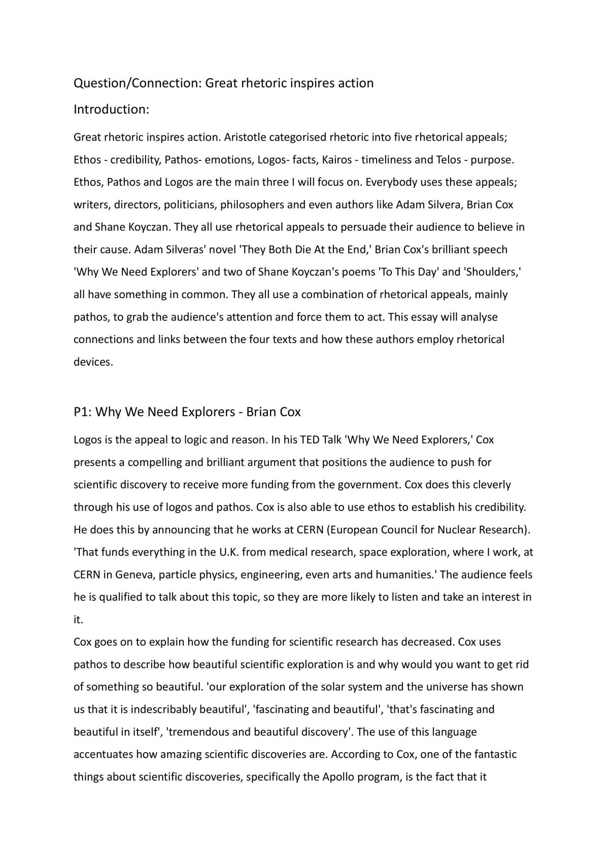 Level 3 Significant Connections Across Texts - Page 1