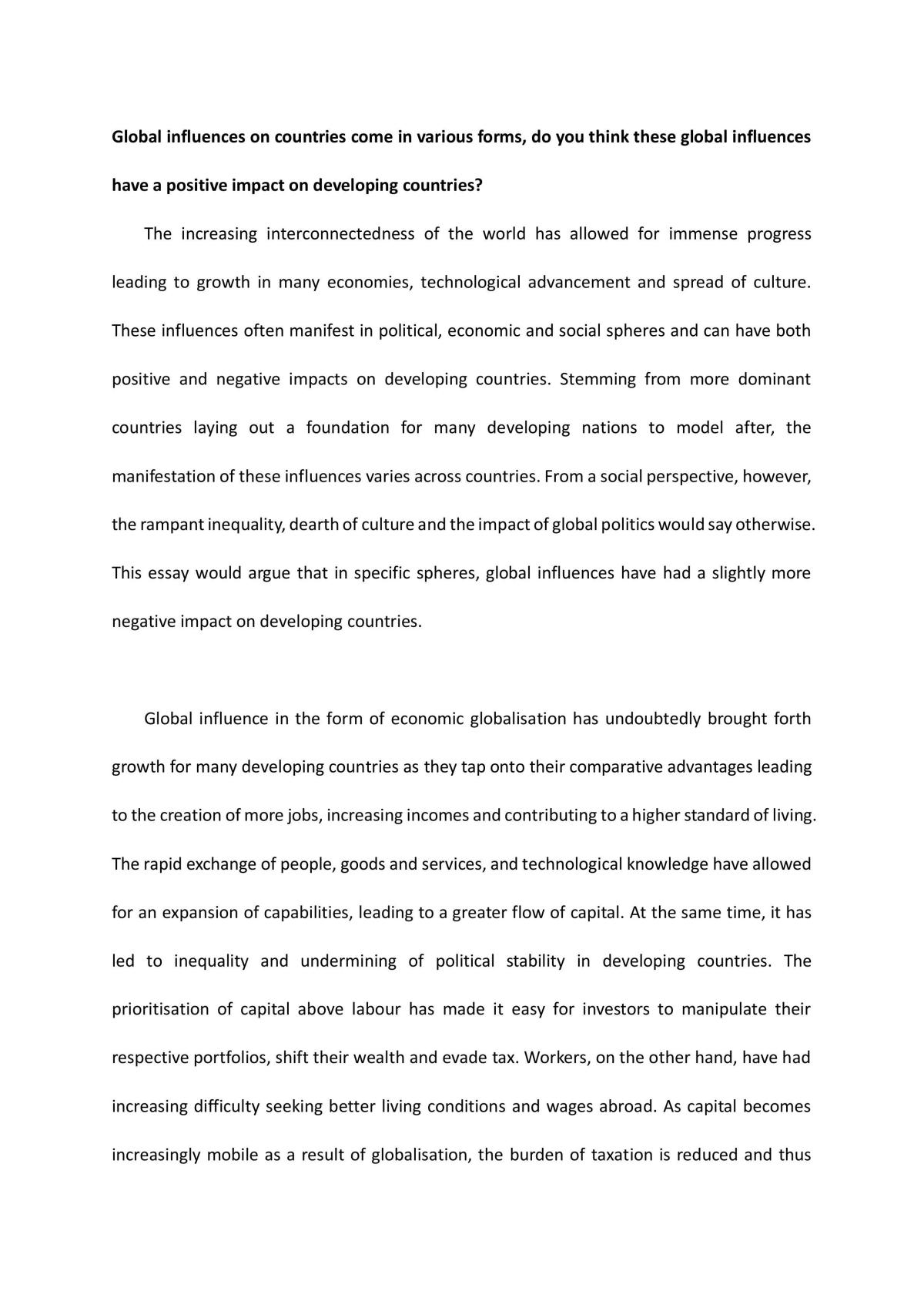 General Influence Essay  - Page 1