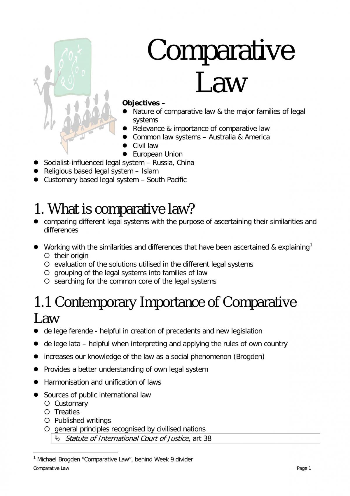 Comparative Law - Page 1