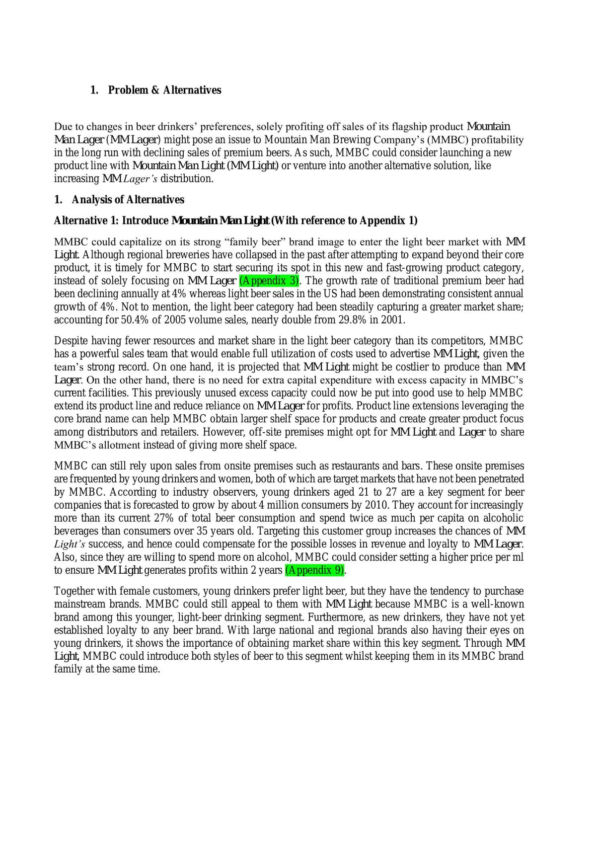 MKTG101 : Case Study - Page 1