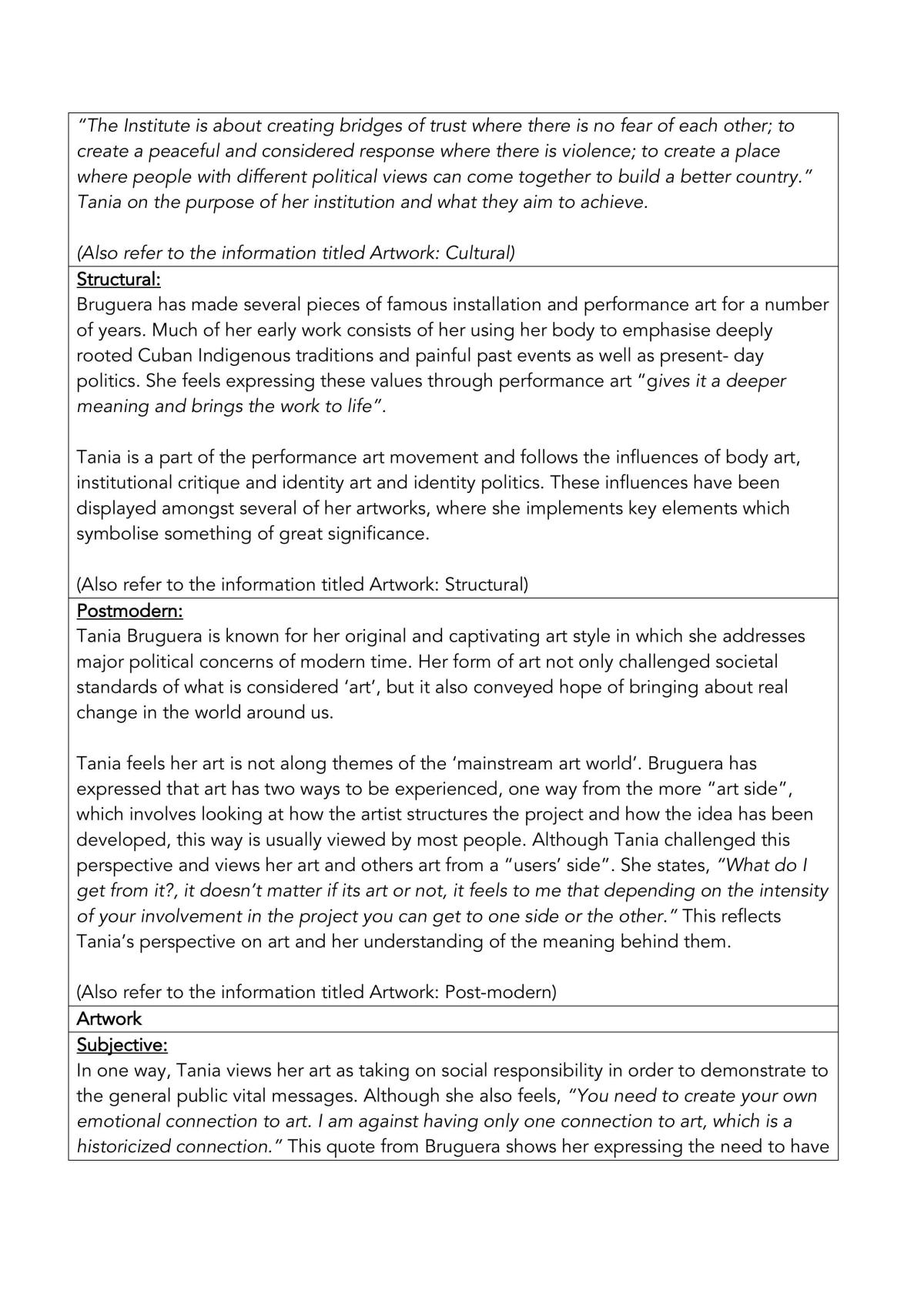 Case Study of Tania Bruguera - Page 2