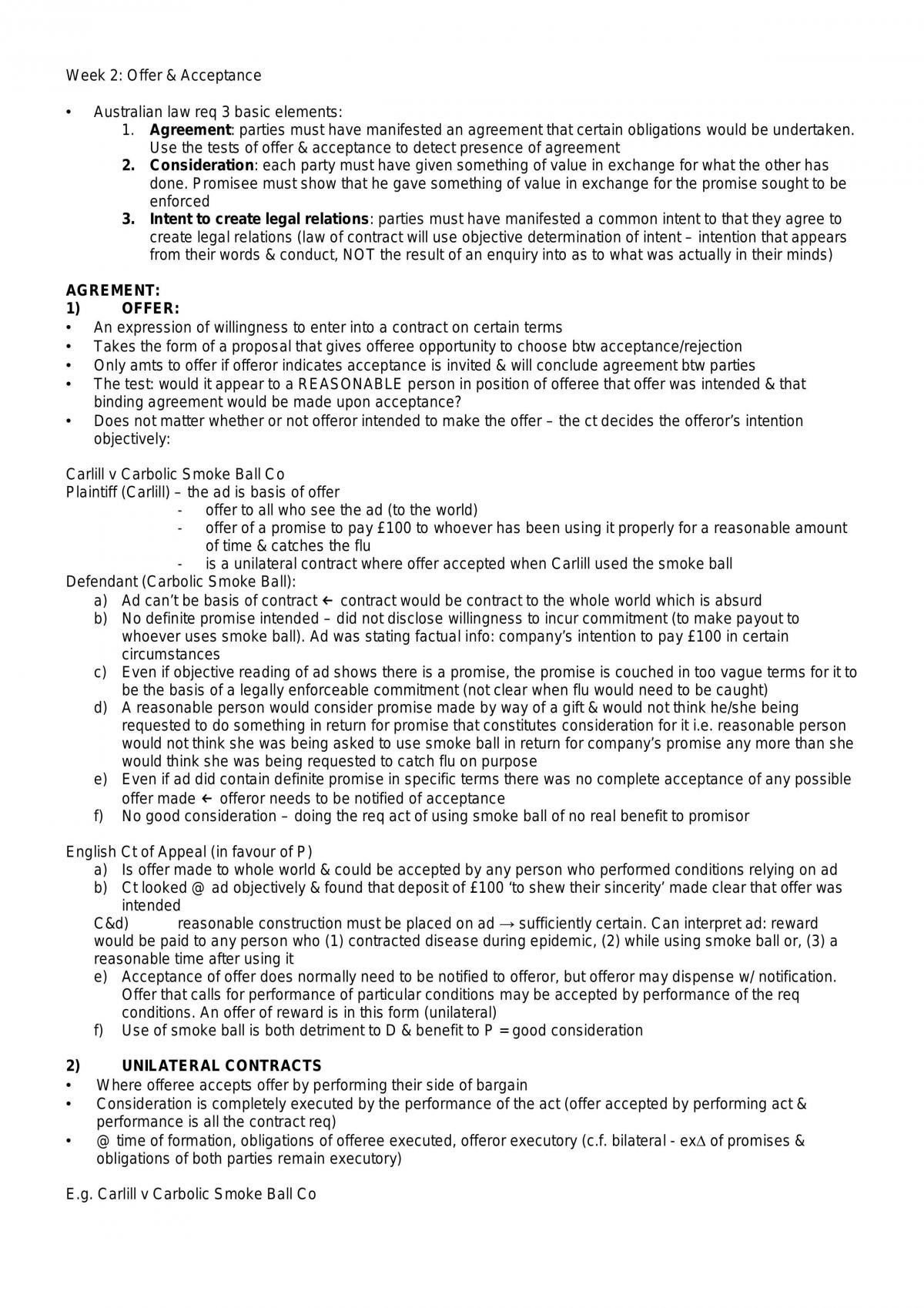 Offer & Acceptance Notes - Page 1