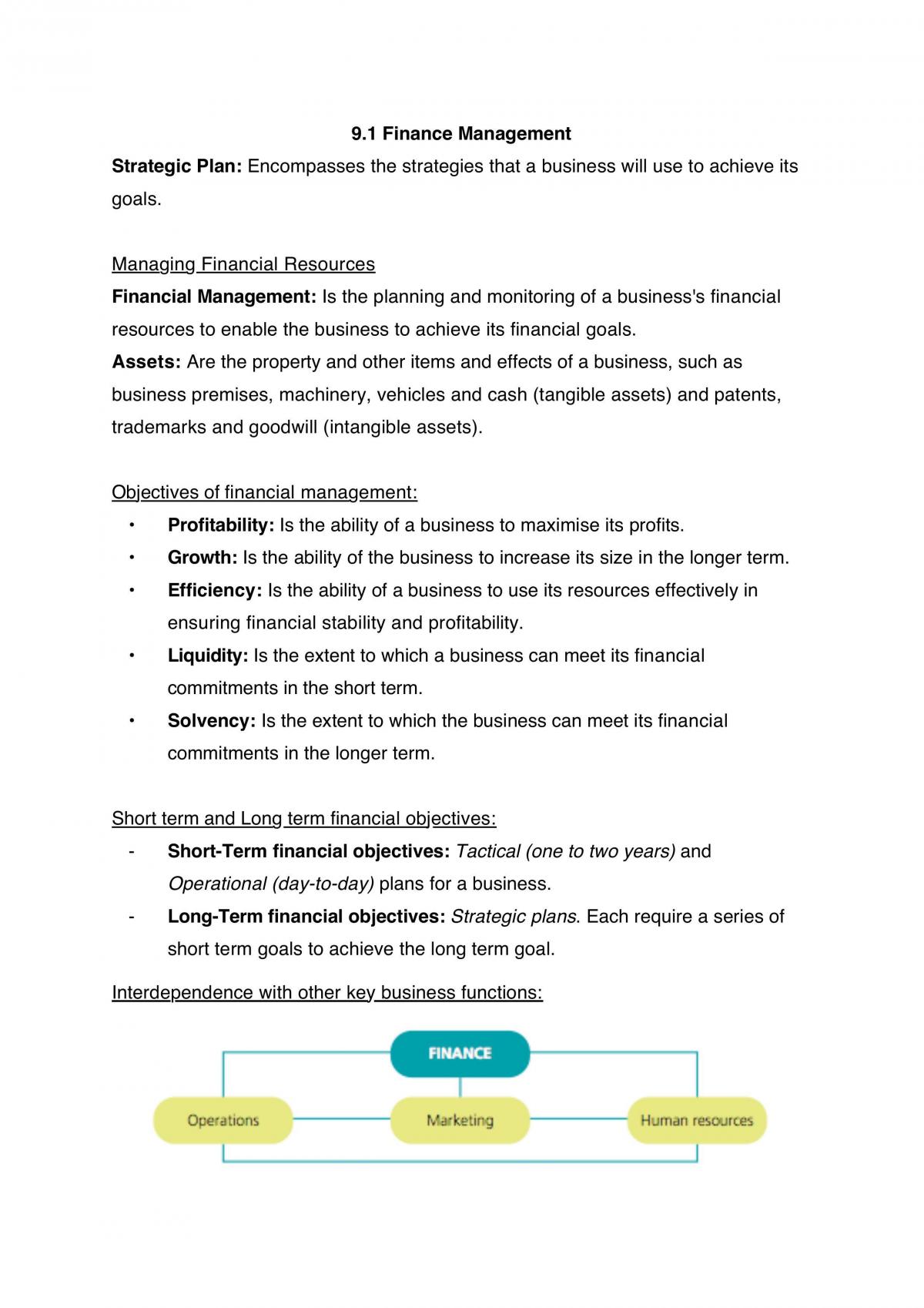 Finance Notes - Page 1