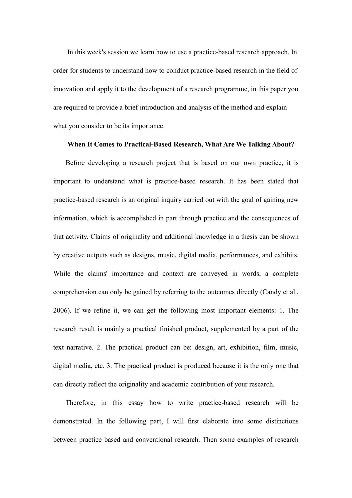 When It Comes to Practical-Based Research, What Are We Talking About? - Page 1