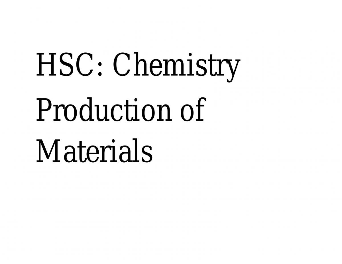 Production of Materials - Page 1