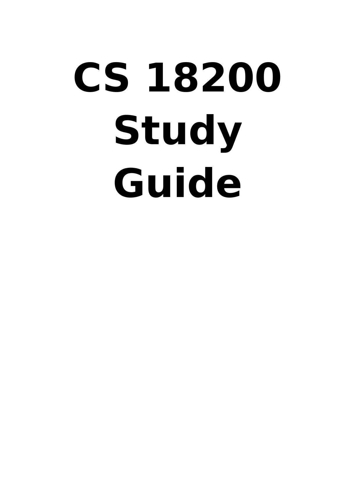 Foundations Of Computer Science Study Guide - Page 1