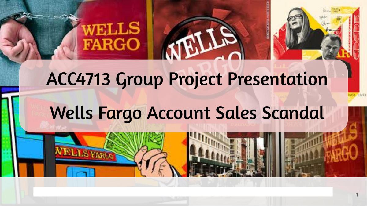 Wells Fargo Sales Scandal Case Study - Page 1