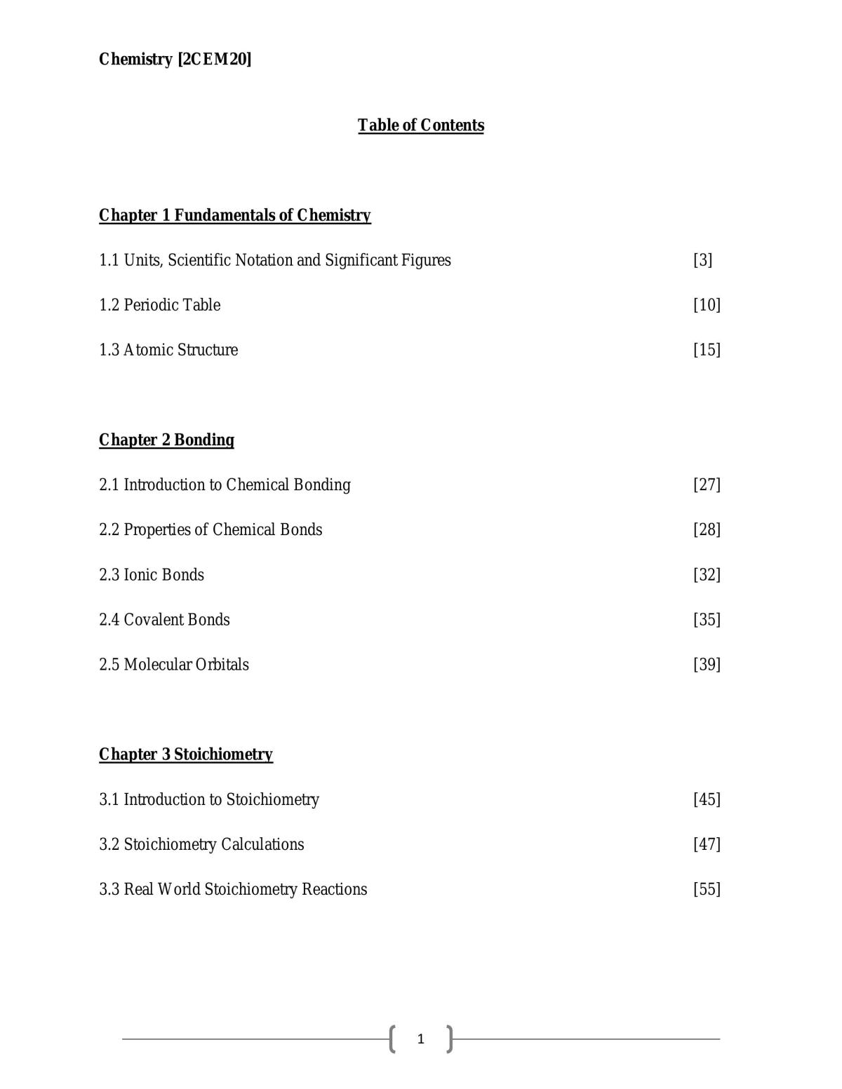 Chemistry - Page 1