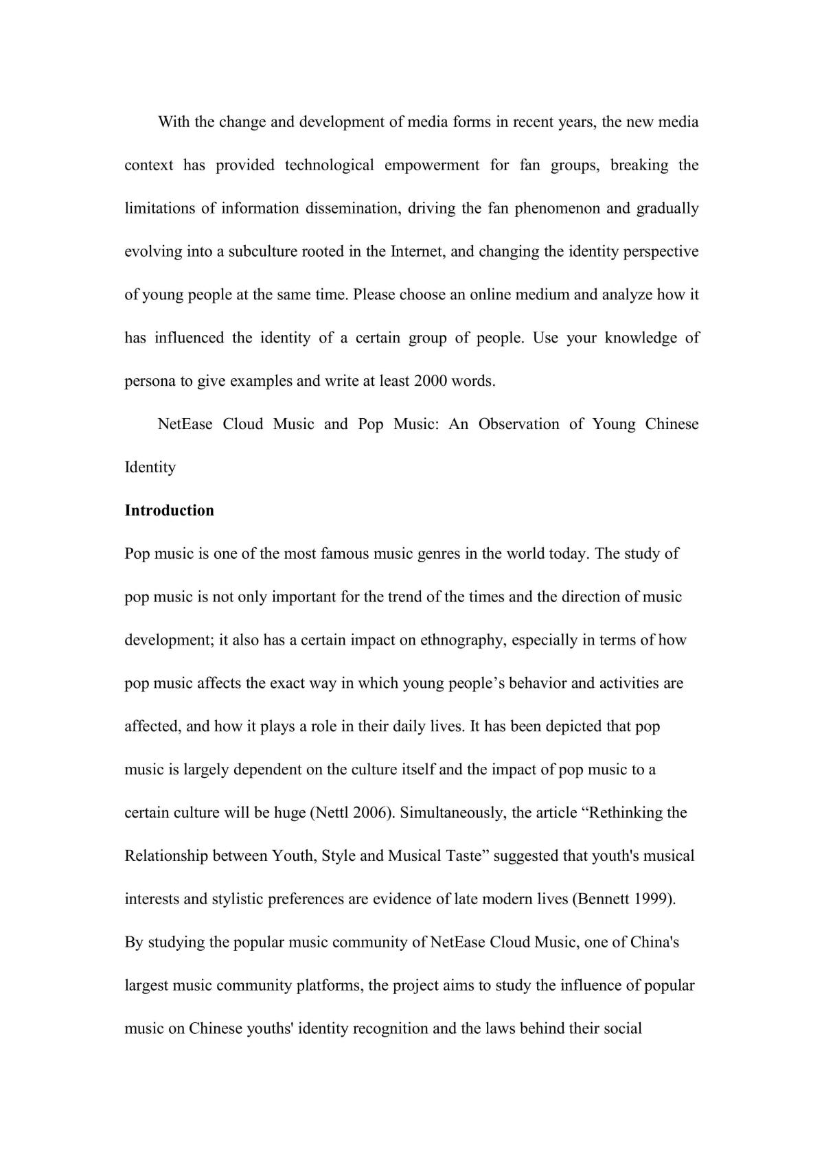 NetEase Cloud Music and Pop Music: An Observation of Young Chinese Identity - Page 1