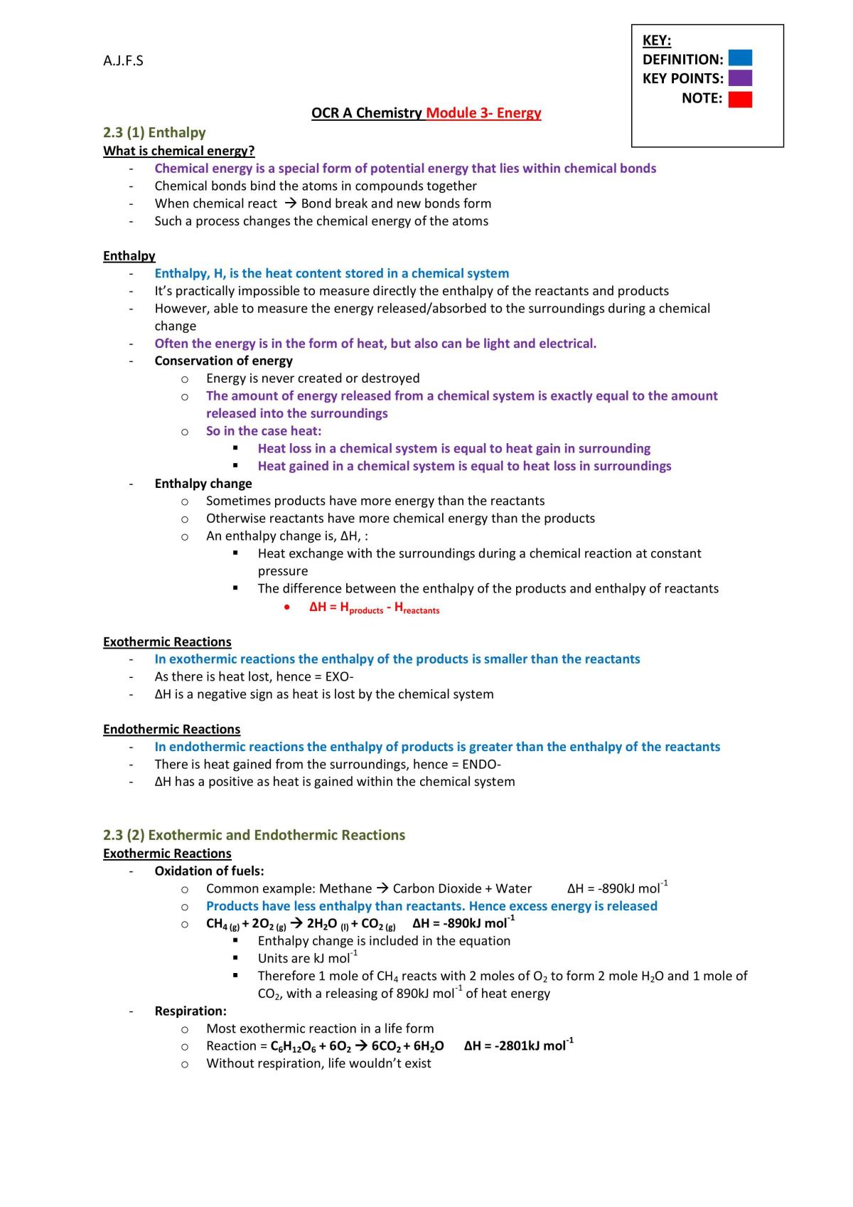 Module 3-Energy Complete Notes - Page 1
