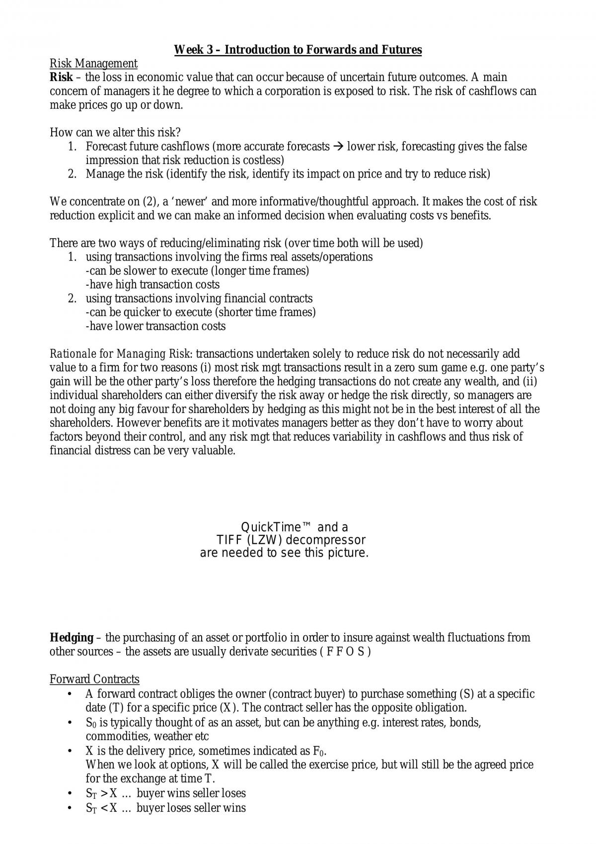 Futures & Forwards Notes - Page 1