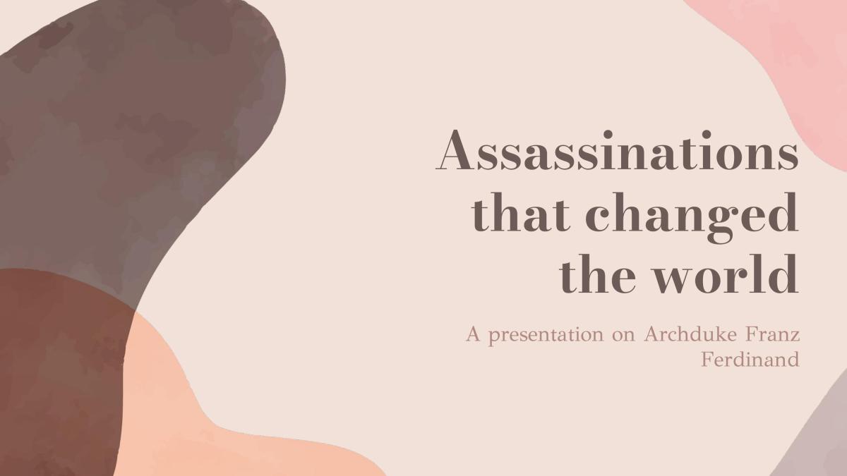 AS91230 assassinations that changed the world Powerpoint - Page 1