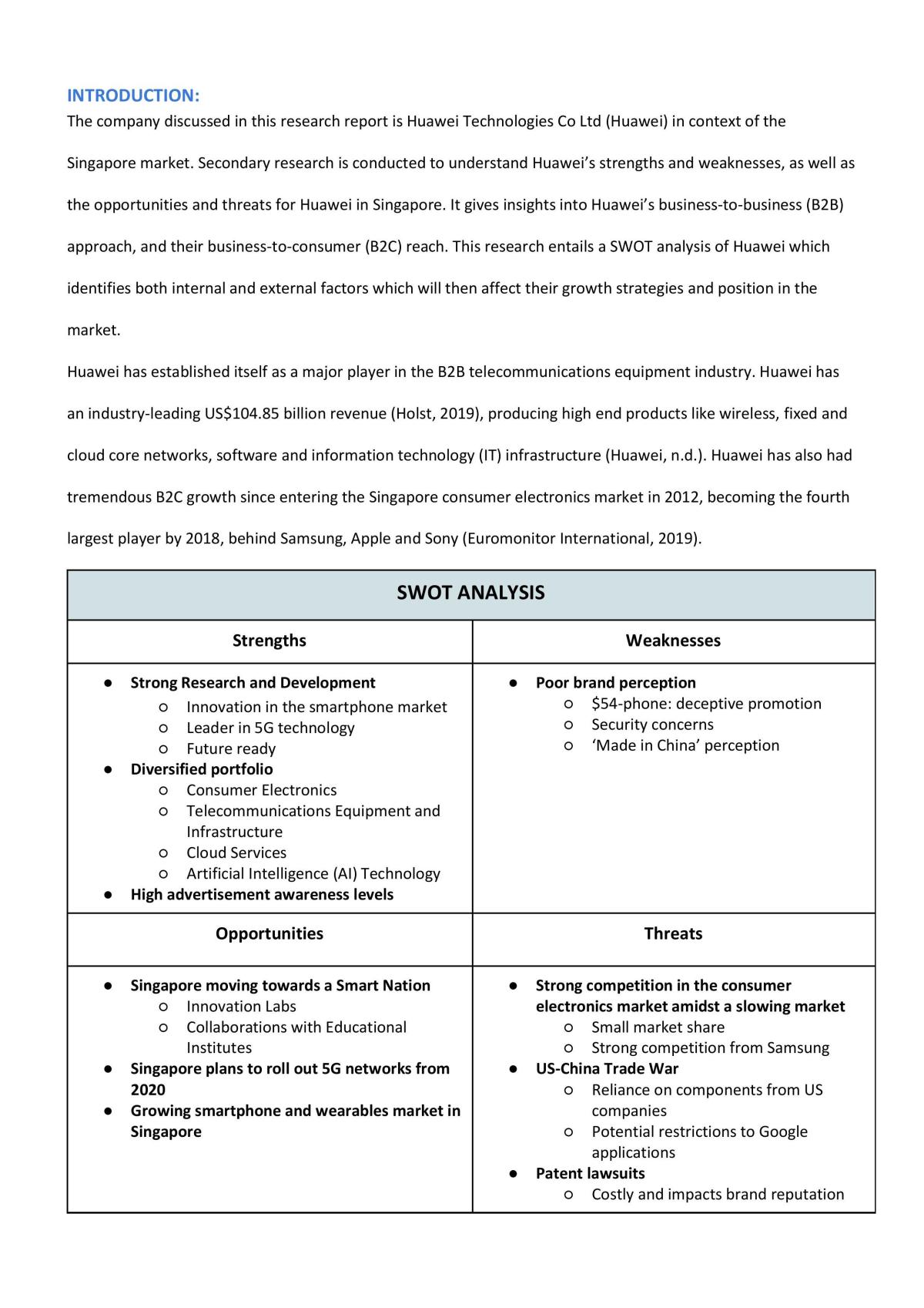 MKT1705 - Huawei Group Project - Page 1