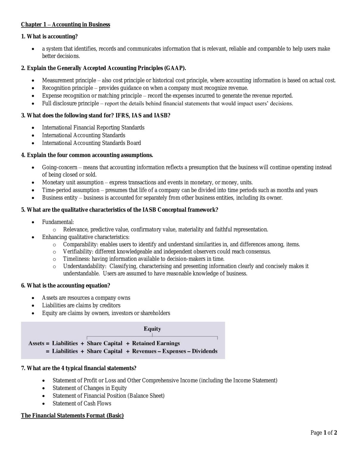 Complete notes for ACC1701 - Page 1