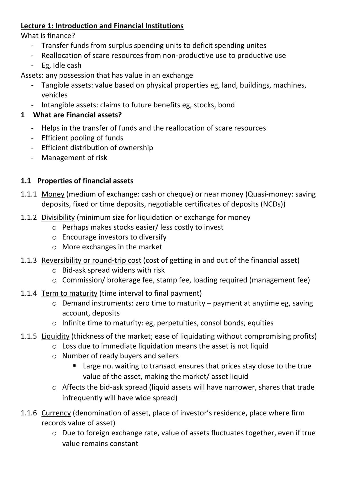 FIN3703 - Complete Study Notes - Page 1