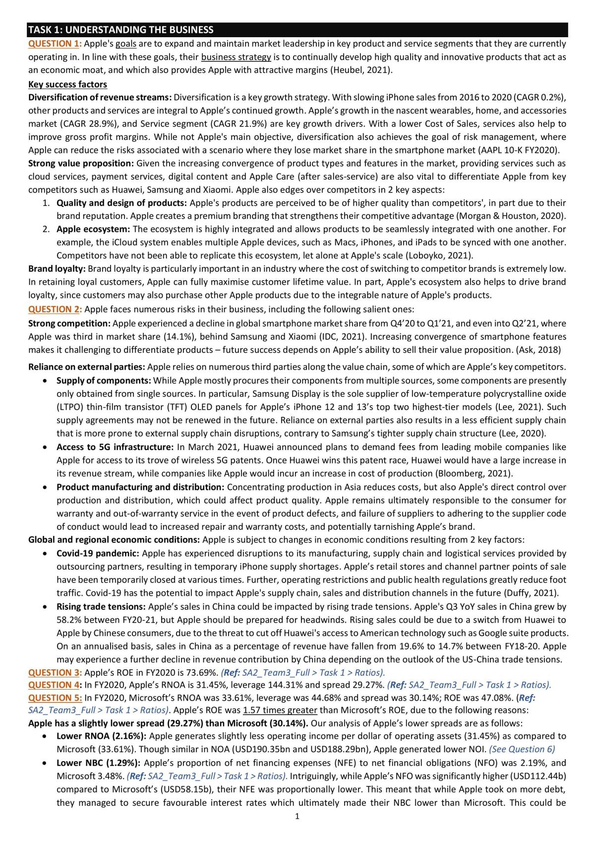 ACC3705 - Group Project Report - Page 1