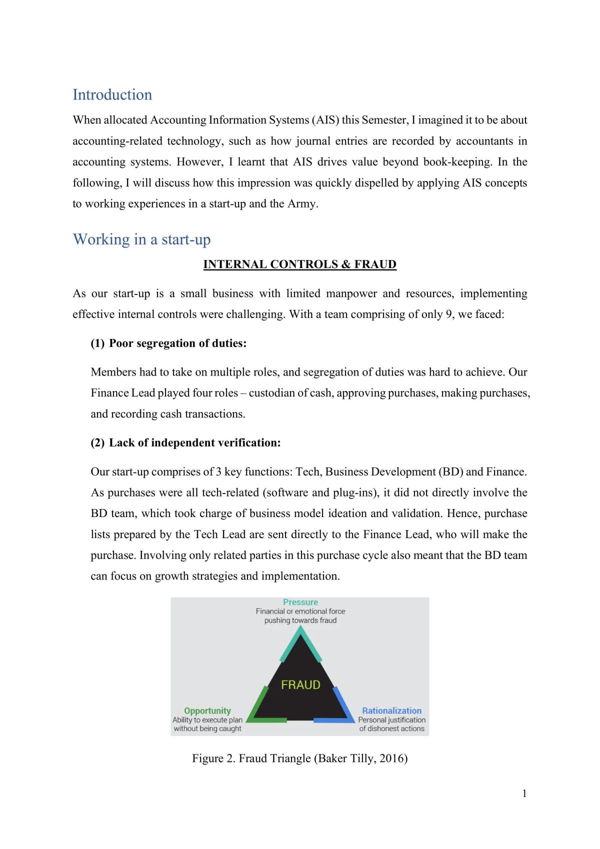 ACC2709 - Individual Project Submission - Page 1