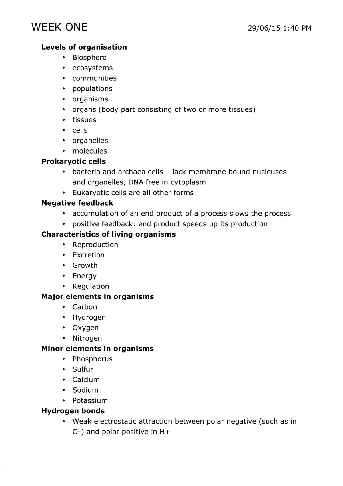 Biology Notes - Page 1