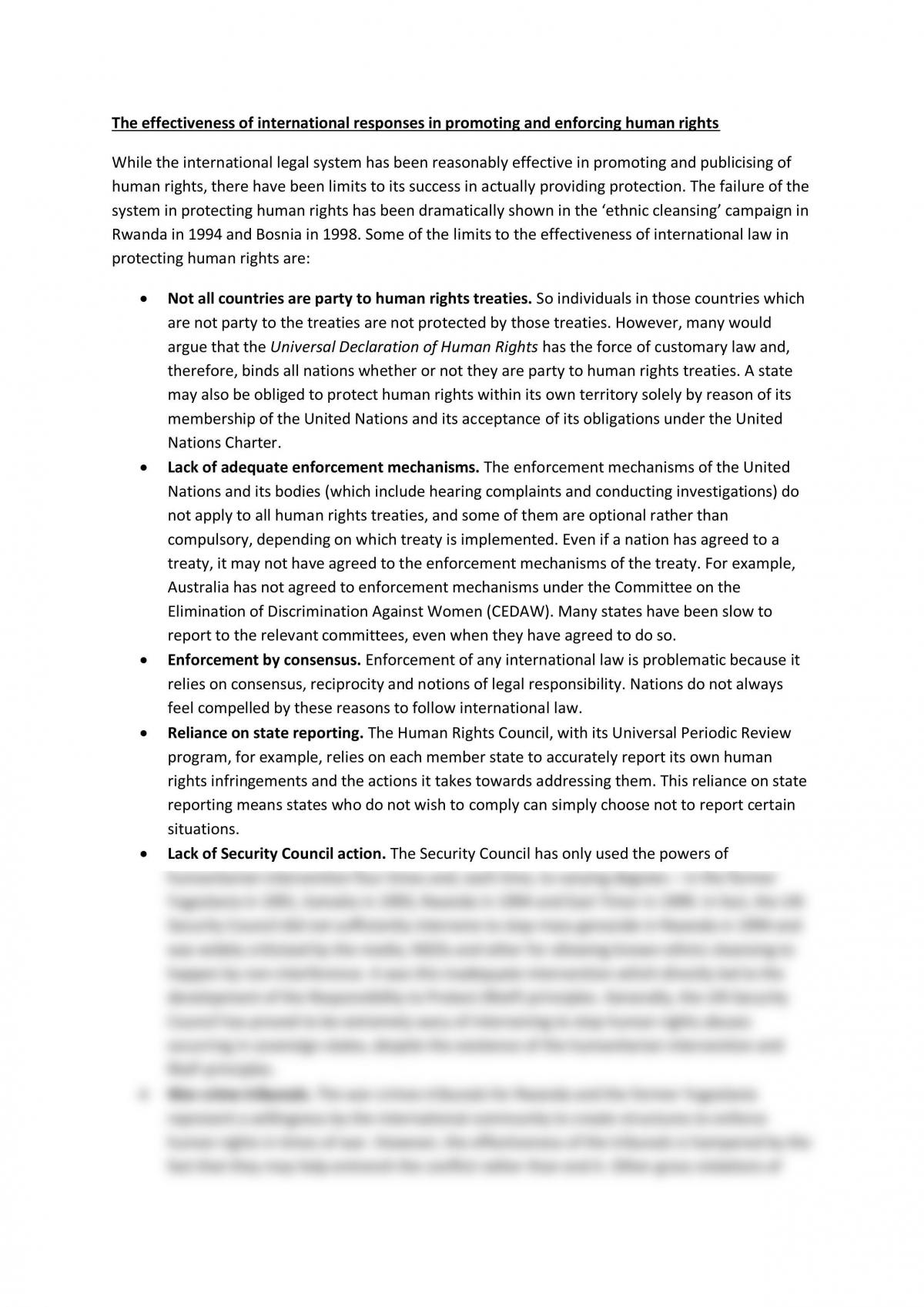 International Responses on Human Rights - Page 1